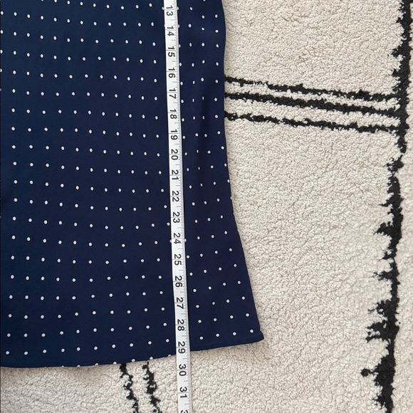 Madewell Navy Midi Skirt with White Polka Dots - Picture 6 of 6